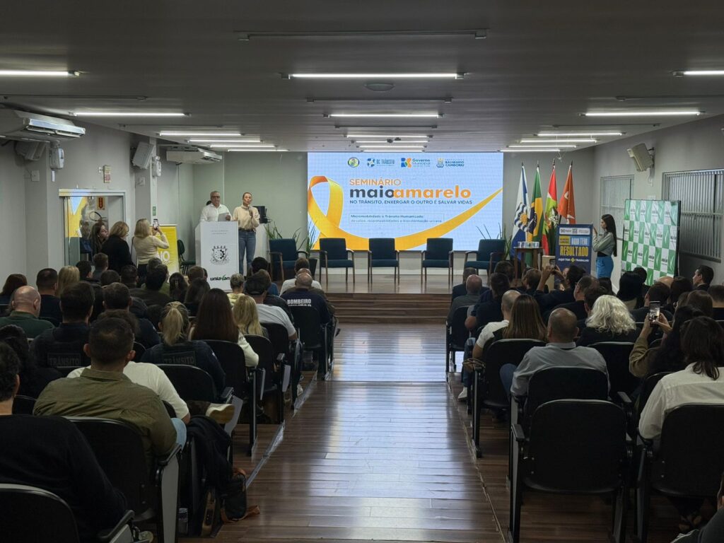 Uniavan apoia seminário que encerra o Maio Amarelo 2026 e debate micromobilidade e trânsito humanizado em Balneário Camboriú